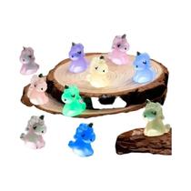 Figuras De Unicórnio Mini Em Resina Que Brilham No Escuro, 10 a 20 Peças Para DIY Em Jardins De