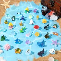 Figuras DIYDEC 36pcs Mini Animais Marinhos de Resina Figuras DIYDEC 36pcs Mini Animais Marinhos de Resina