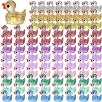 Figuras em miniatura Mini Resin Ducks Pinkunn Glitter x96