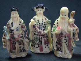 Figuras Feng Shui Import Três Deuses Fuk Luk Sau