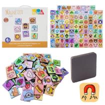 Figuras Magnéticas Ilustrada Educativa Em Madeira MDF 96 Pçs - Babebi
