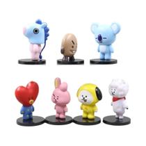 Figuras Mini BT21 De 6cm 7 Peças Modelo Kpop Koya Acessórios Criativos Para Mesa Presente De