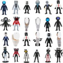 Figure Doll Set Toilet Cameraman Horror Game, 24 unidades para crianças Figure Doll Set Toilet Cameraman Horror Game, 24 unidades para crianças