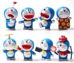 Figure Toy Collection Doraemons Jingle, modelo de 8 peças para anime