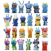 Figure Toy Mini Slugterras, 24 peças, presente para crianças, decoração de bolo