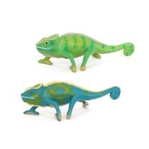 Figure Toy Realistic Chameleon PVC Lizard para crianças, 2 peças