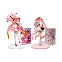 Figurinha De Anime Hatsune De 19/23cm Com Guarda-Chuva E Flores De Cerejeira, Modelo De Ação Em PVC, Figurinha De Anime Hatsune De 19/23cm Com Guarda-Chuva E Flores De Cerejeira, Modelo De Ação Em PVC,