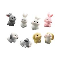 Figurinha De Coelho Fofo Com Cenoura, Miniatura Kawaii Para Decoração De Jardim De Fadas, Acessórios Figurinha De Coelho Fofo Com Cenoura, Miniatura Kawaii Para Decoração De Jardim De Fadas, Acessórios