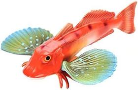 Figurinha de peixe realista Estatuetas de animais marinhos Modelo de plástico de animais oceânicos para suporte educacional de ciência