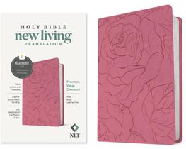 Filamento compacto Bible Tyndale NLT Premium Value em couro rosa