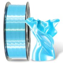Filamento de impressão 3D MIKA3D Silk Shiny Luster Acid Blue 1 kg Filamento de impressão 3D MIKA3D Silk Shiny Luster Acid Blue 1 kg