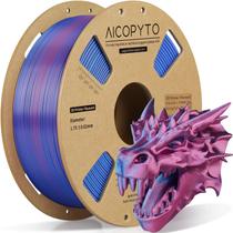 Filamento de impressora 3D AICOPYTO Dual Color Silk PLA 1,75 mm 1 kg Filamento de impressora 3D AICOPYTO Dual Color Silk PLA 1,75 mm 1 kg