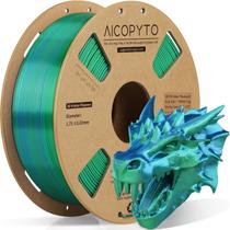 Filamento de impressora 3D AICOPYTO Dual Color Silk PLA 1,75 mm 1 kg