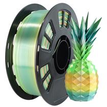 Filamento de impressora 3D BBLIFE Silk multicolorido verde PLA 1,75 mm