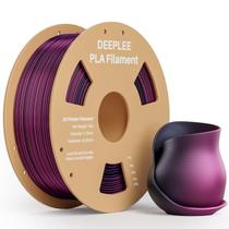 Filamento de impressora 3D DEEPLEE Silk PLA 1,75 mm 1 kg preto vermelho