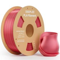 Filamento de impressora 3D DEEPLEE Silk PLA 1,75 mm 1 kg vermelho