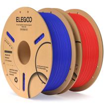 Filamento de impressora 3D ELEGOO PLA 1,75 mm azul escuro e vermelho 2 kg