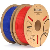 Filamento de impressora 3D ELEGOO PLA Plus 1,75 mm azul e vermelho 2 kg