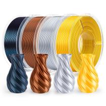 Filamento de Impressora 3D ELEGOO Silk PLA 1,75mm - 250g - 4 Cores Filamento de Impressora 3D ELEGOO Silk PLA 1,75mm - 250g - 4 Cores