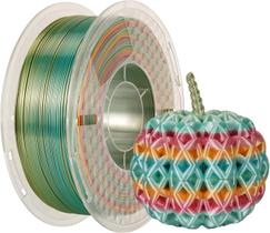 Filamento de impressora 3D Kingroon Silk PLA 1,75 mm Rainbow 1 kg