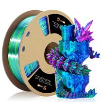 Filamento de impressora 3D LOVOON Tricolor PLA 1,75 mm Silk Rainbow