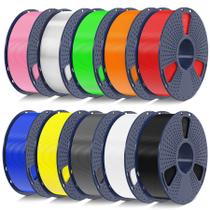 Filamento de impressora 3D SUNLU PETG 1,75 mm 10 kg Pacote de 10 cores