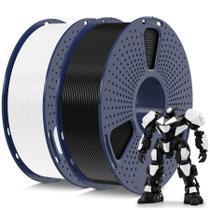 Filamento de impressora 3D SUNLU PETG 1,75 mm 2 kg Pacote preto+branco