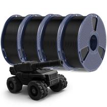 Filamento de impressora 3D SUNLU PETG 1,75 mm 4 kg preto, pacote com 4 Filamento de impressora 3D SUNLU PETG 1,75 mm 4 kg preto, pacote com 4