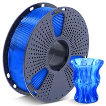 Filamento de impressora 3D SUNLU PLA 1,75 mm 1 kg Bobina azul transparente
