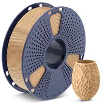 Filamento de impressora 3D SUNLU PLA 1,75 mm 1 kg, bobina, cor de madeira