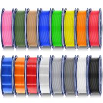 Filamento de impressora 3D SUNLU PLA 1,75 mm, pacote de 16 cores, 4 kg