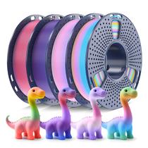 Filamento de impressora 3D SUNLU Rainbow PLA 1,75 mm 250 g x 4