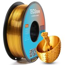 Filamento de impressora 3D TeqStone Silk PLA 1,75 mm dourado 1 kg