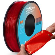 Filamento de impressora 3D TeqStone TPU 1,75 mm vermelho 1 kg 95A