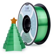 Filamento de impressora 3D ZIRO Silky PLA 1,75 mm verde de Natal