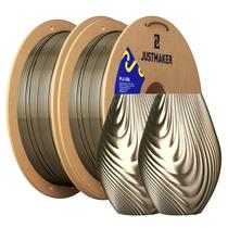 Filamento para impressora 3D JUSTMAKER PLA Silk 1,75 mm 1kgx2 Bronze