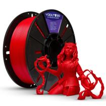 Filamento Para Impressora 3D - PLA Vermelho Velvet - 1Kg - 1,75mm - Voolt3D