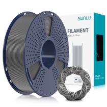 Filamento para impressora 3D SUNLU PLA Plus 1,75 mm, 1 kg, bobina, cinza Filamento para impressora 3D SUNLU PLA Plus 1,75 mm, 1 kg, bobina, cinza