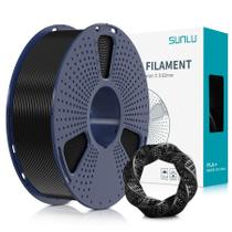 Filamento para impressora 3D SUNLU PLA Plus 1,75 mm preto 1 kg