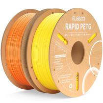 Filamento PETG 1,75mm ELEGOO Rapid - Amarelo e Laranja para Impressora 3D Filamento PETG 1,75mm ELEGOO Rapid - Amarelo e Laranja para Impressora 3D