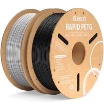 Filamento PETG ELEGOO Rapid 1,75mm (2kg) - Preto e Cinza para Impressora 3D