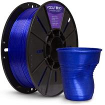 Filamento PETG HF Azul Marinho Translúcido High Fluidity Premium 1Kg Fabricação Nacional Voolt 3D