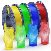 Filamento PETG SUNLU 1,75 mm 250 g Pacote 4 rolos transparentes