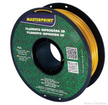Filamento Pla 3D 1.75mm Dourado 1 KG - Masterprint