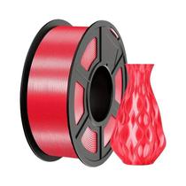 Filamento PLA 3D Prata Brilhante 1.75mm Superfície Lisa Precisão Dimensional 250g