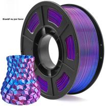 Filamento PLA Bicolor Azul Roxo 1.75mm 250g Para a Maioria Das Impressoras 3D FDM