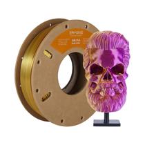 Filamento PLA de Seda Tricolor Dupla 200g 1,75mm - Alta Qualidade para Impressora 3D FDM
