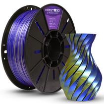 Filamento Pla Duo Color Azul Safira E Dourado V-silk - 1kg Filamento Pla Duo Color Azul Safira E Dourado V-silk - 1kg