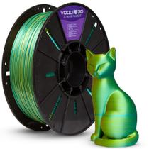 Filamento Pla Duo Color Verde E Dourado V-silk - 1kg 3D Filamento Pla Duo Color Verde E Dourado V-silk - 1kg 3D