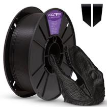 Filamento PLA Preto Velvet Premium 1Kg 1,75mm Efeito Aveludado Impressora 3D FDM Voolt3D